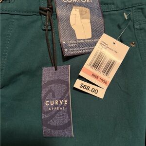 Curve Appeal Women's Straight Leg Pants - Teal